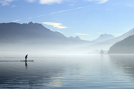 Paddle sur le lac d'Annecy